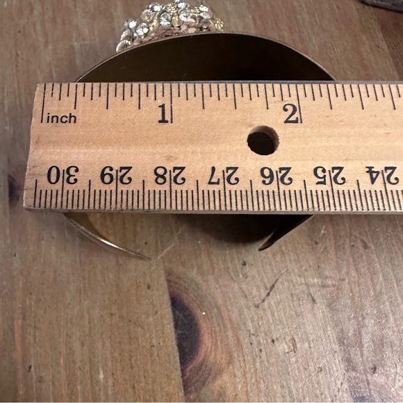 Leopard Cheetah Animal Print Wooden Black Bangle Gold Cuff Bracelet Set Costume - Picture 4 of 9